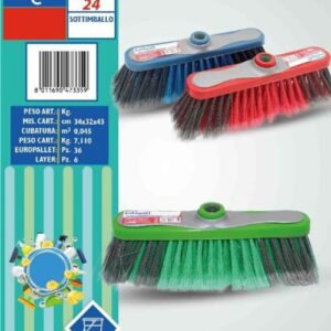 SCOPA C/PARACOLPI LUNA ROSSA BICOLORE FATIGATI