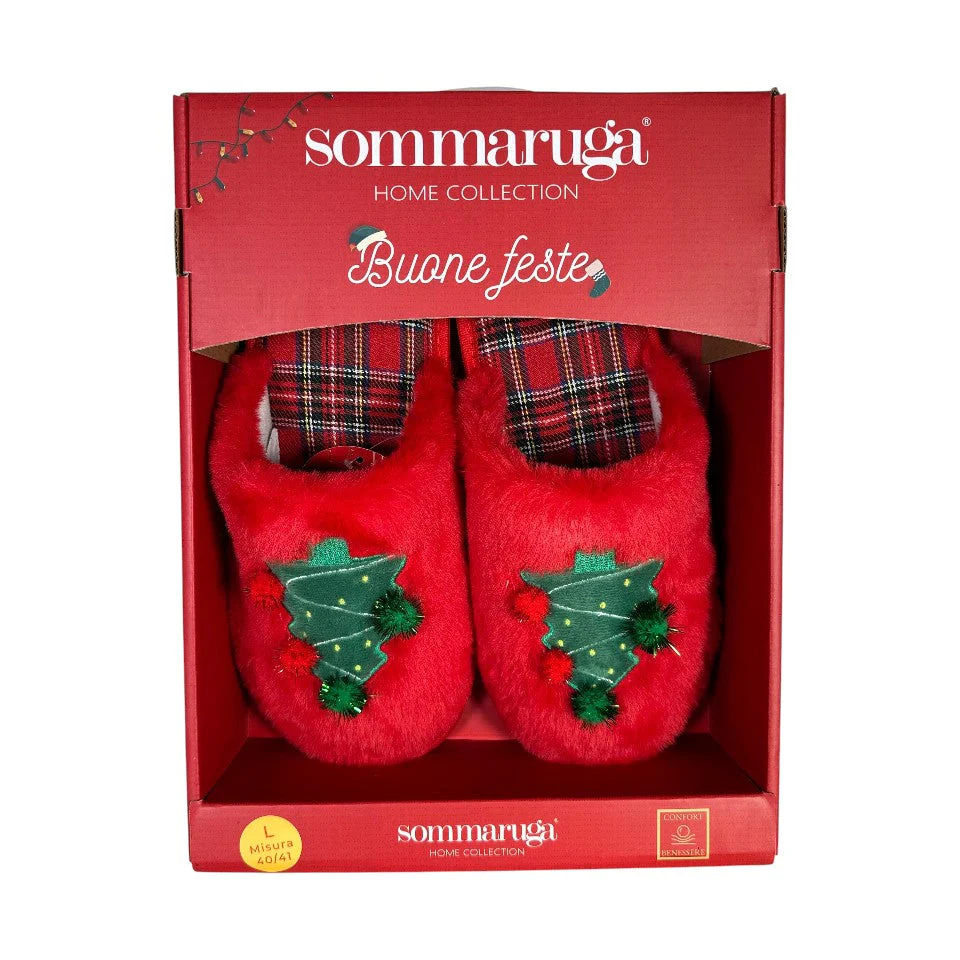 Pantofole Natalizie con albero di natale - immagine 2