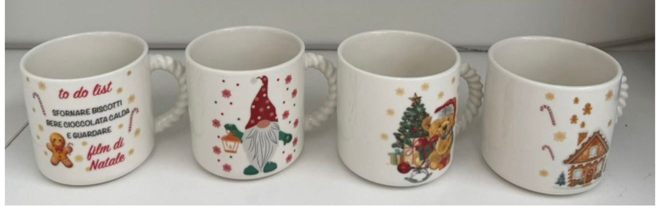 Tazze per colazione a tema Natale