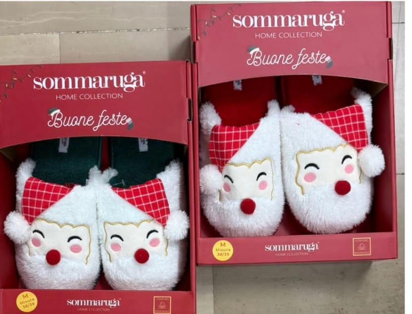 Pantofole Natalizie con Babbo Natale
