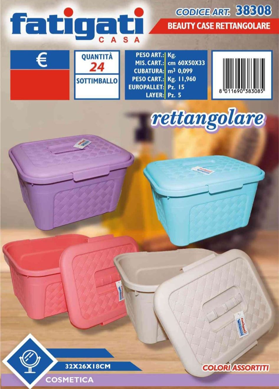 Beauty Case Rettangolare Fatigati