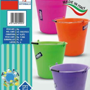 Secchio in plastica senza becco